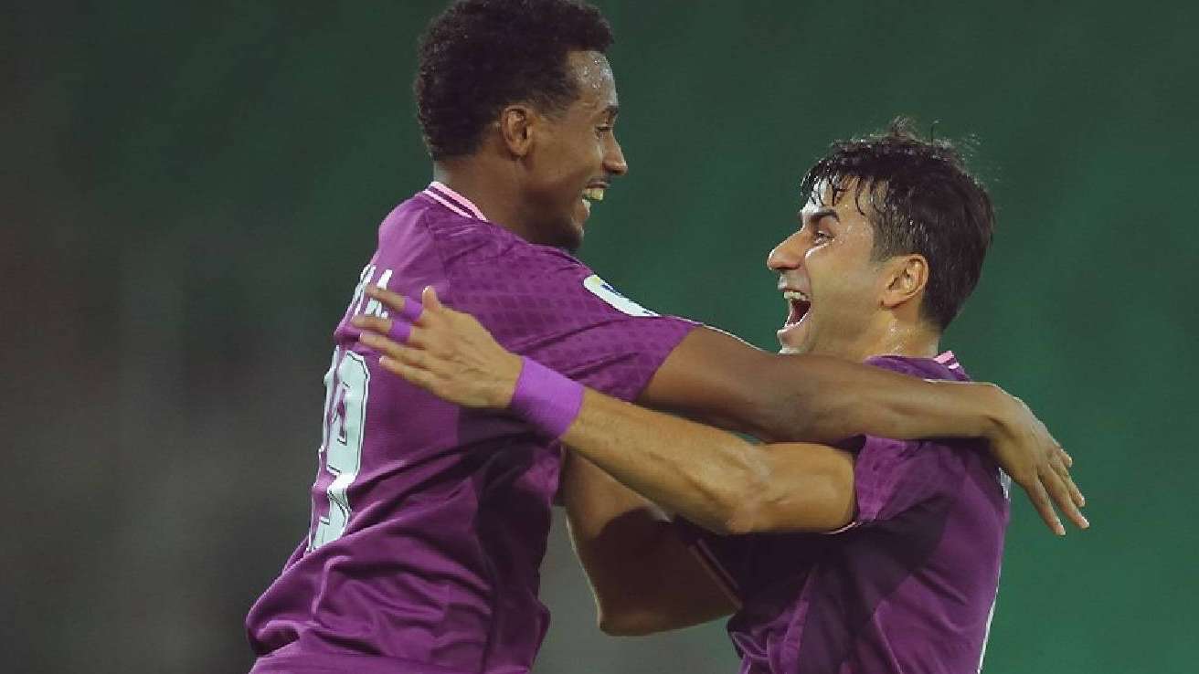 احتفال لاعبي الشرطة العراقي