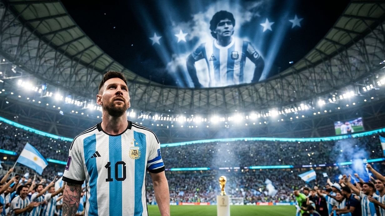 messi + maradona