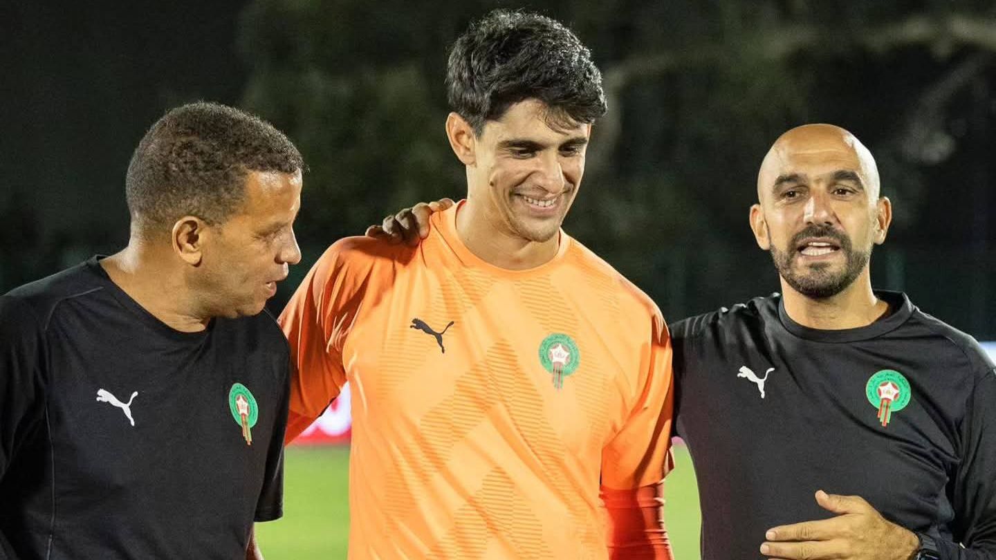 Morocco coach Walid Regragui with Yassine Bono image