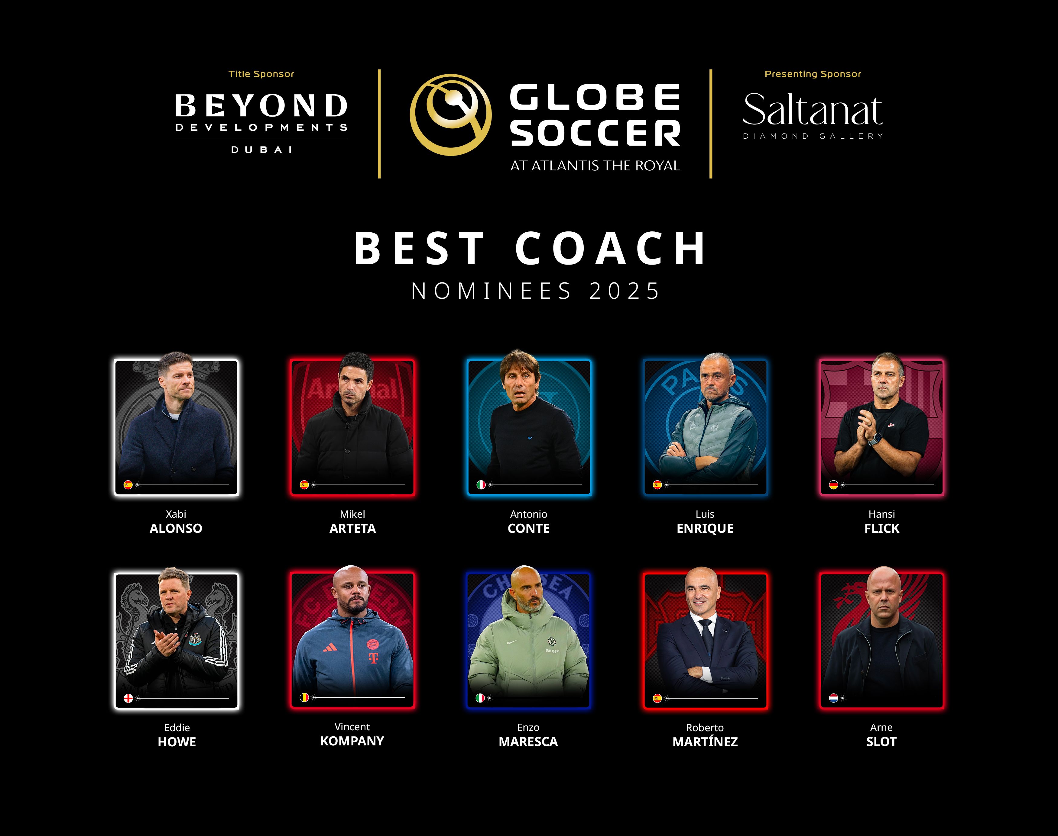 جوائز جلوب سوكر - جائزة أفضل مدرب