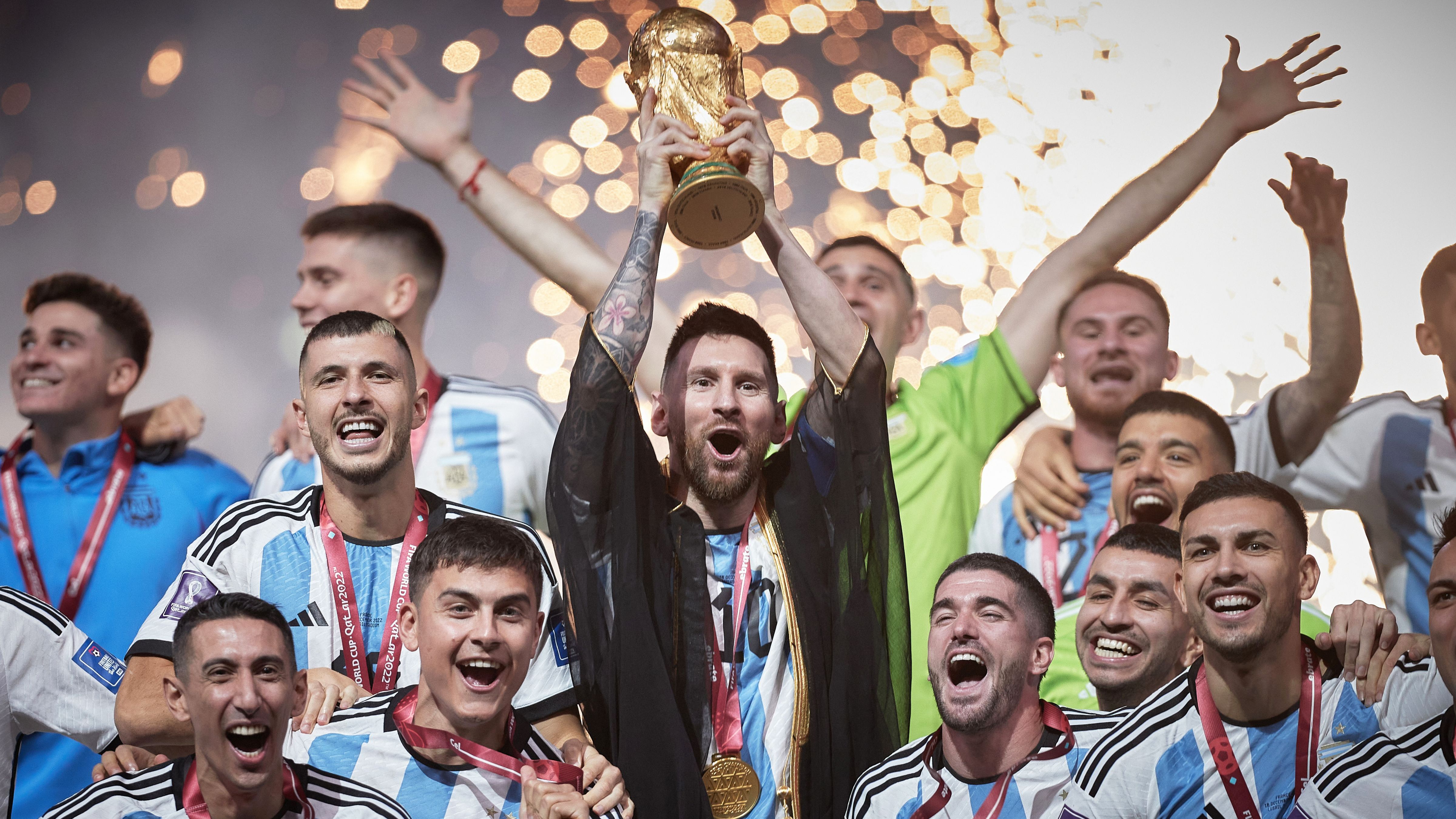 Messi Lifts World Cup 2022 Trophy