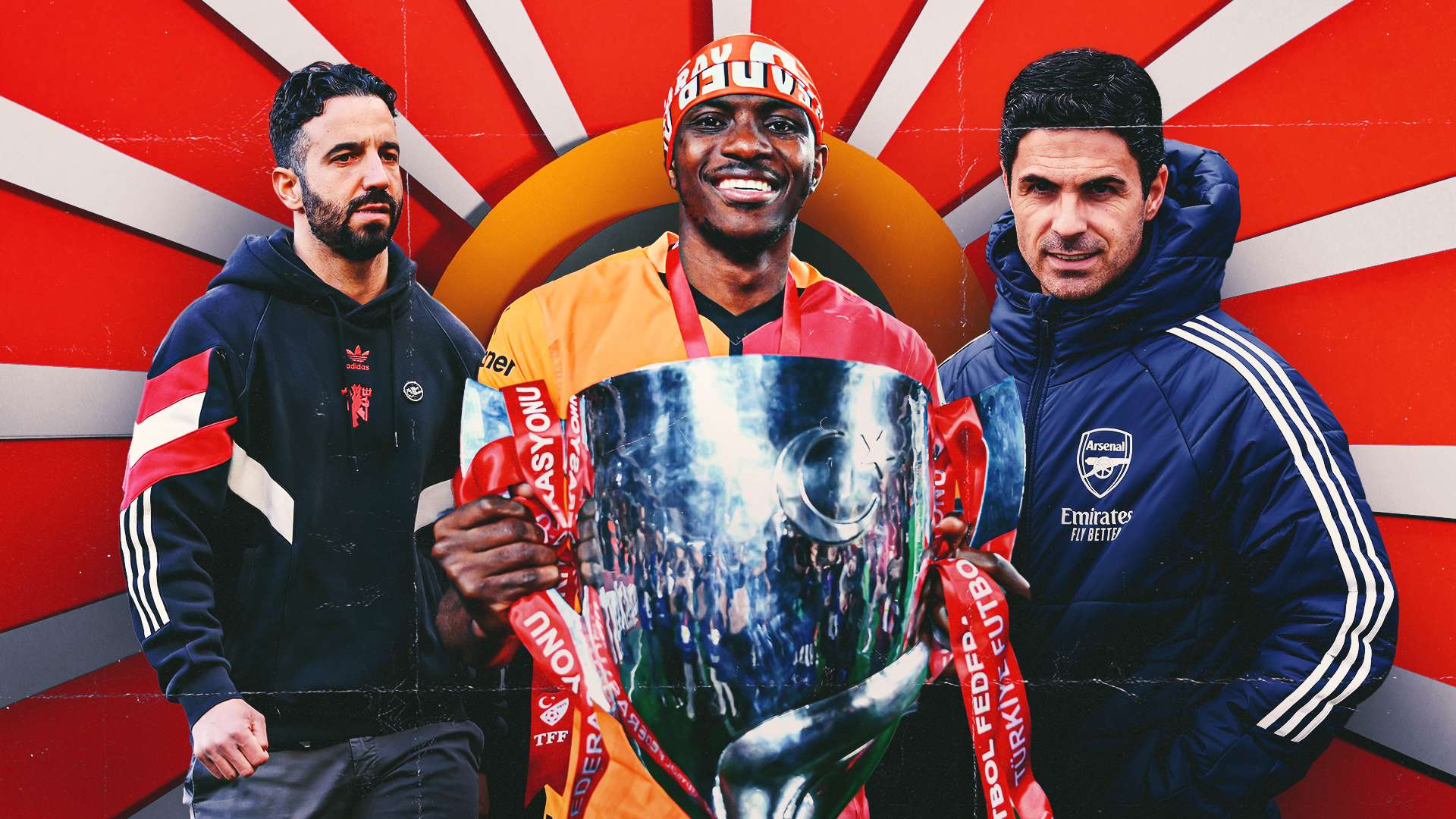 Victor Osimhen Man Utd Arsenal GFX