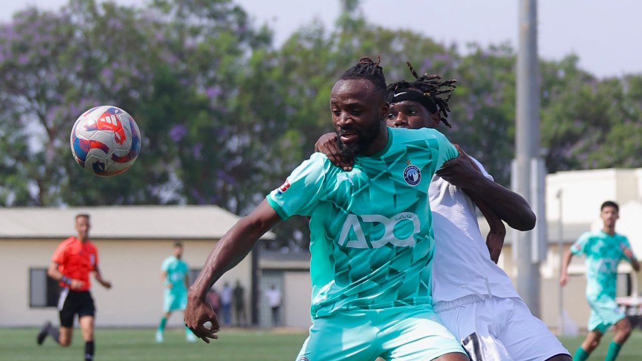 贝拉米兹客场2-0击败卢旺达军队的比赛照片，迈耶利两球。