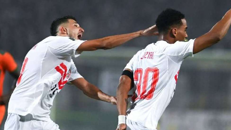 احتفال لاعبي الزمالك