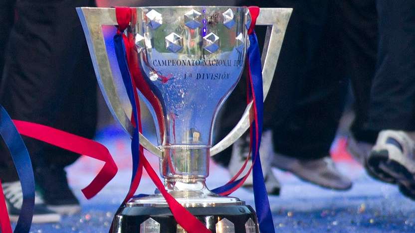 Barcelona Champions League La Liga trophy