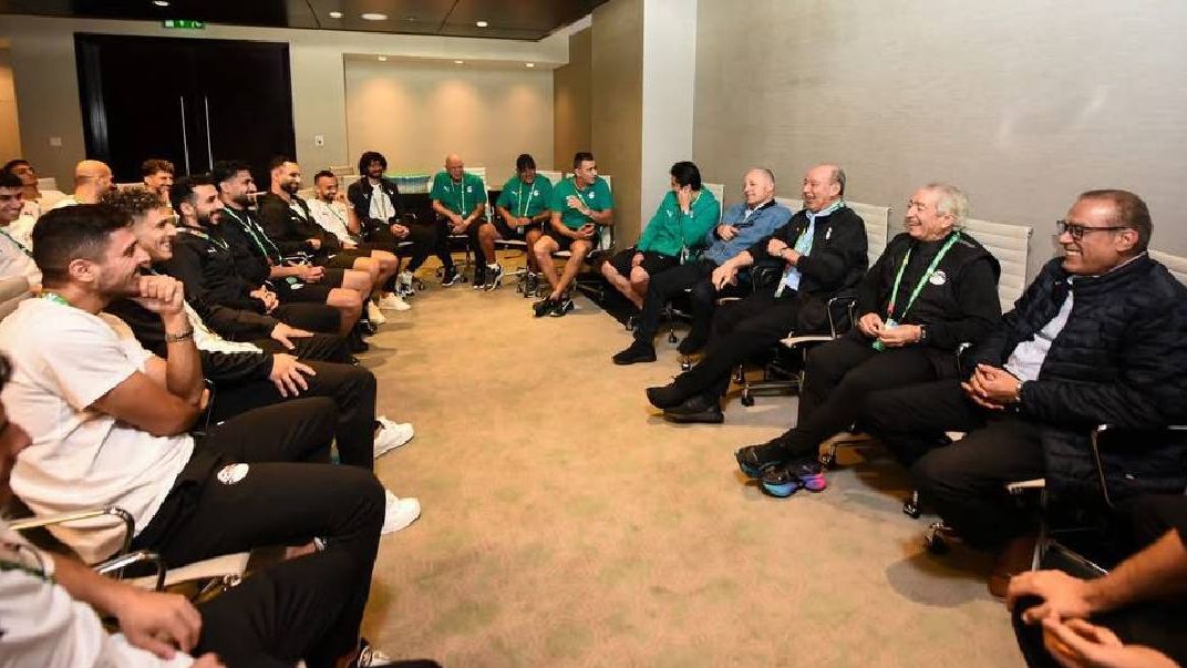اجتماع هاني أبوريدة مع الجهاز الفني لمنتخب مصر قبل كأس العرب