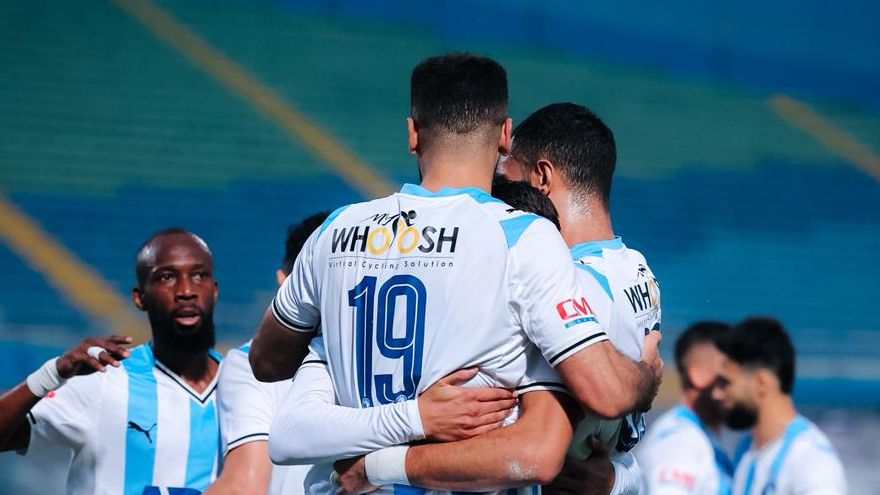 احتفال لاعبي بيراميدز