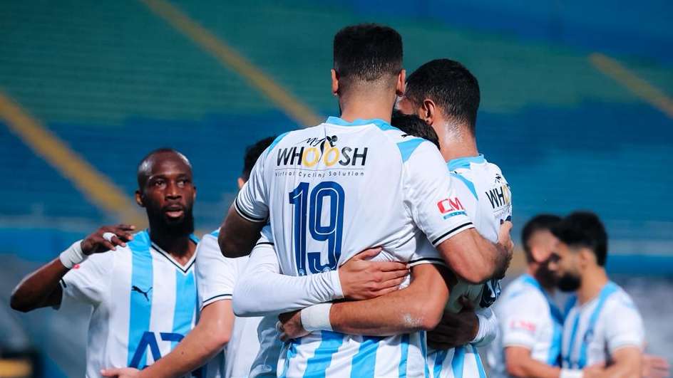 احتفال لاعبي بيراميدز