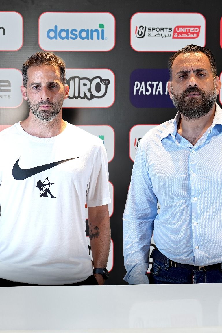 جون إدوارد مع يانيك فيريرا مدرب الزمالك الجديد