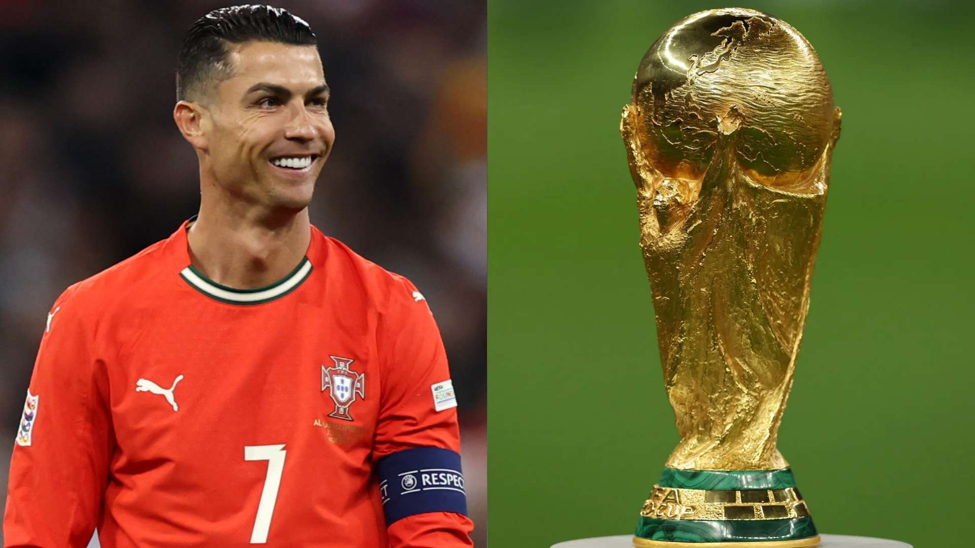 Cristiano Ronaldo World Cup trophy Portugal
