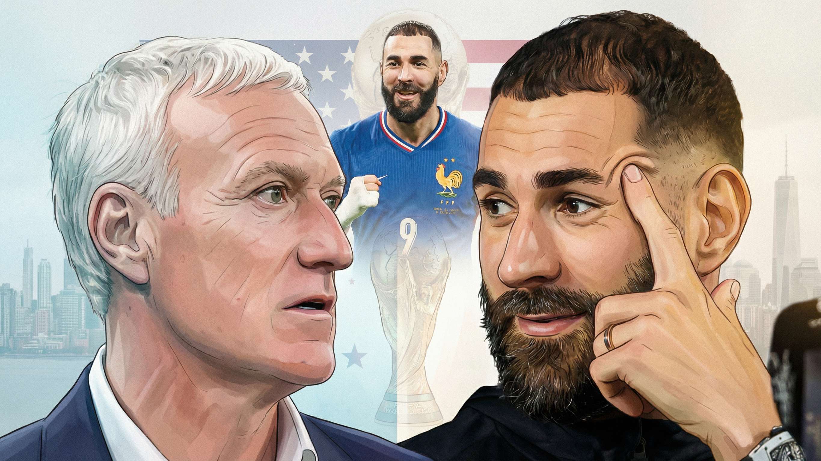 Karim Benzema Didier Deschamps GFX
