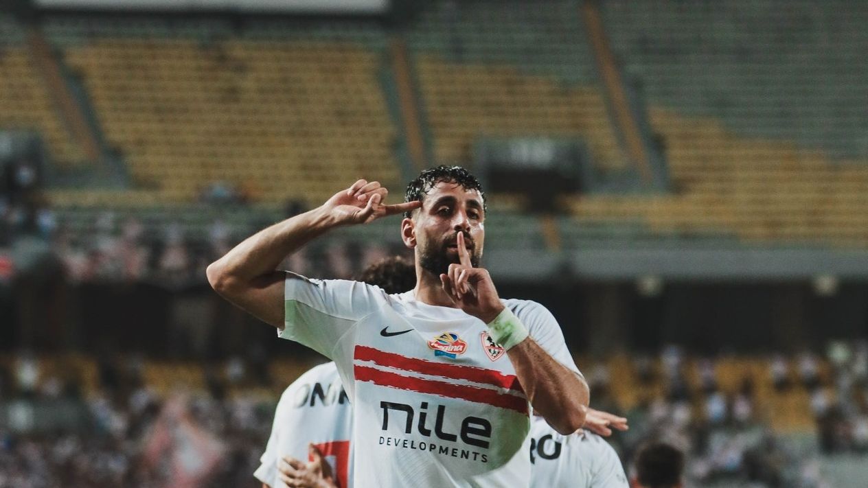 احتفال لاعبي الزمالك