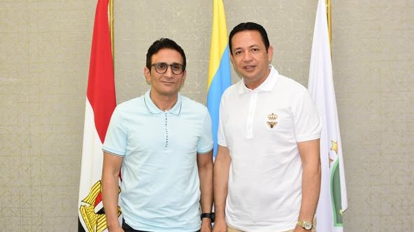 محمد أحمد سلامة رئيس الاتحاد مع أحمد سامي