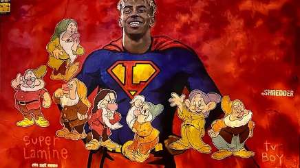Lamine Yamal mural seven dwarves 2025