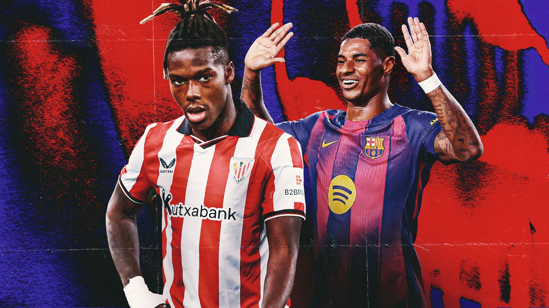 Nico Williams Marcus Rashford Barcelona GFX