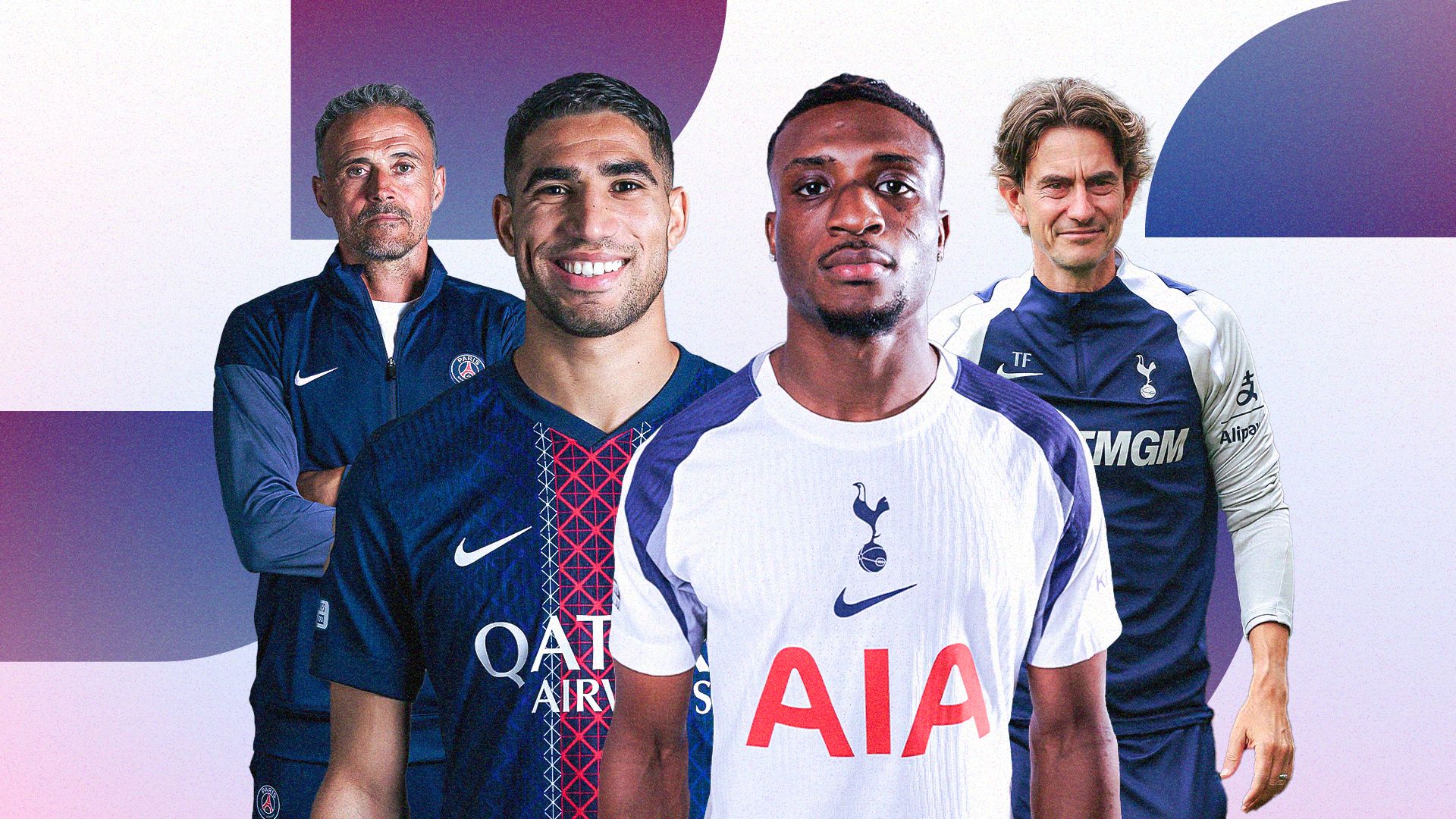 إنريكي وفرانك وقدوس وحكيمي