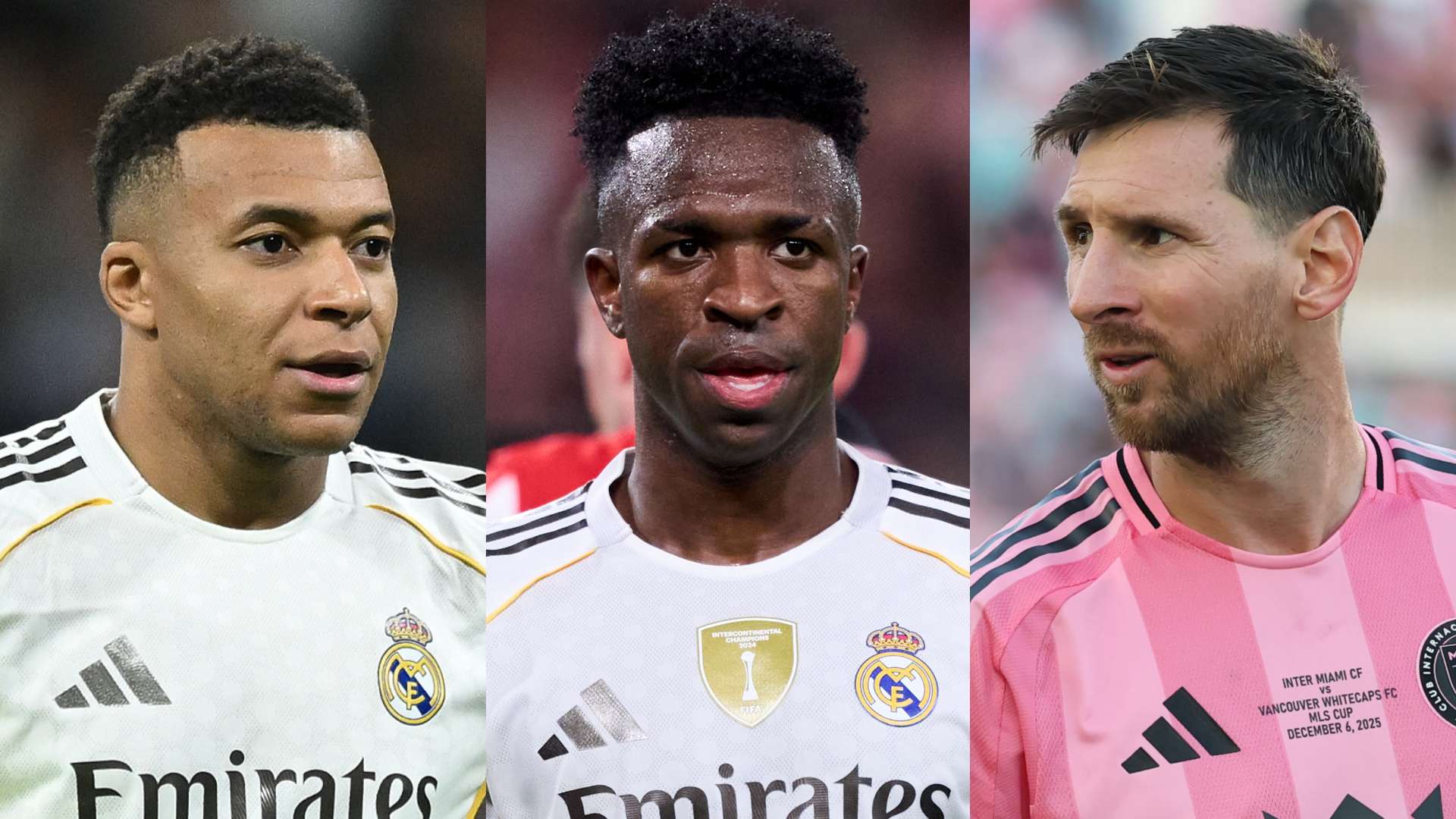 Vinicius Junior Kylian Mbappe Lionel Messi 2025-26