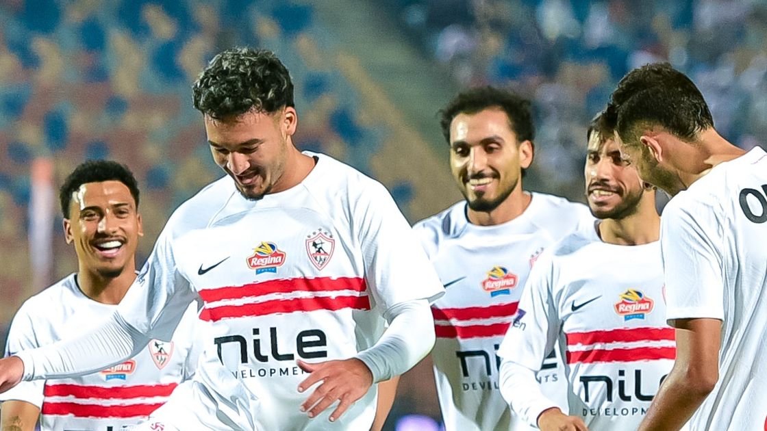 احتفال لاعبي الزمالك