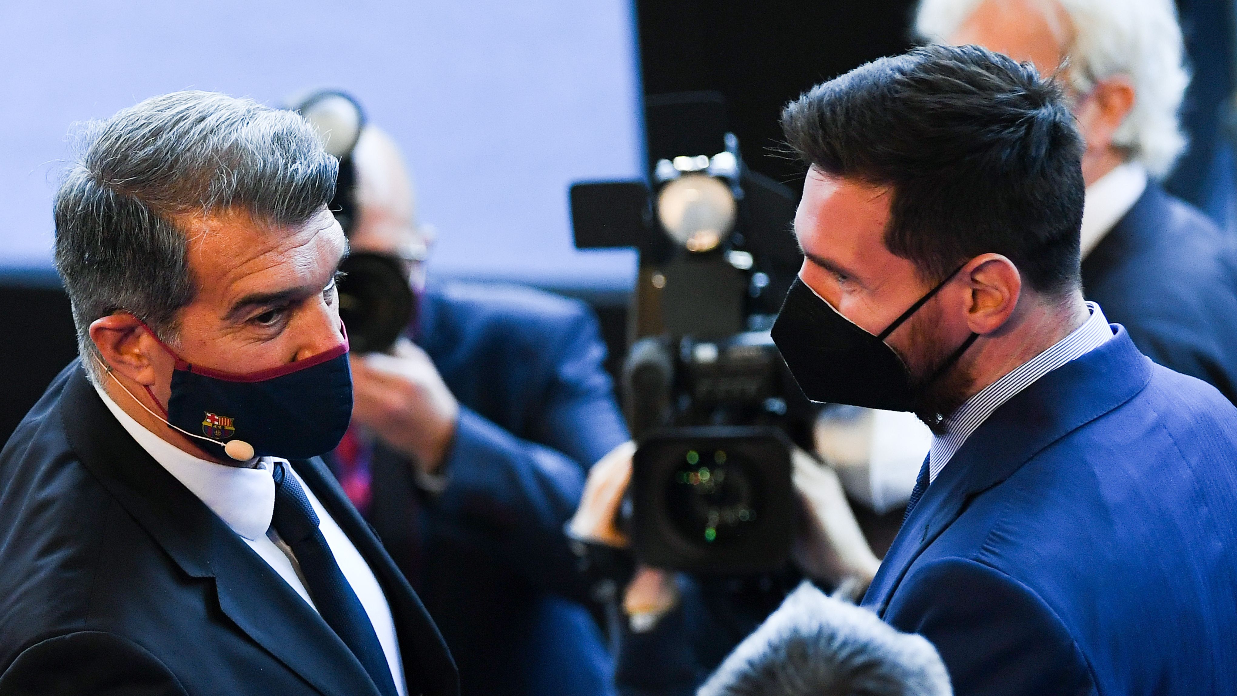 Laporta Messi Flick Barcelona foto