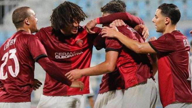 احتفال لاعبي سيراميكا كليوباترا