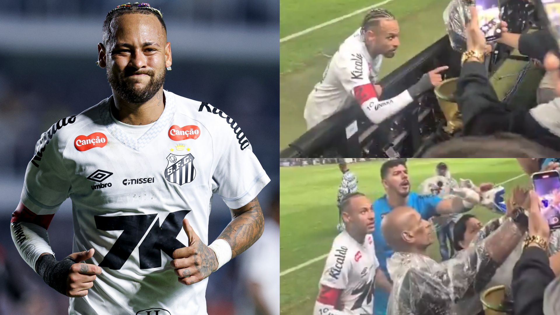 Neymar fan argument Santos 2025