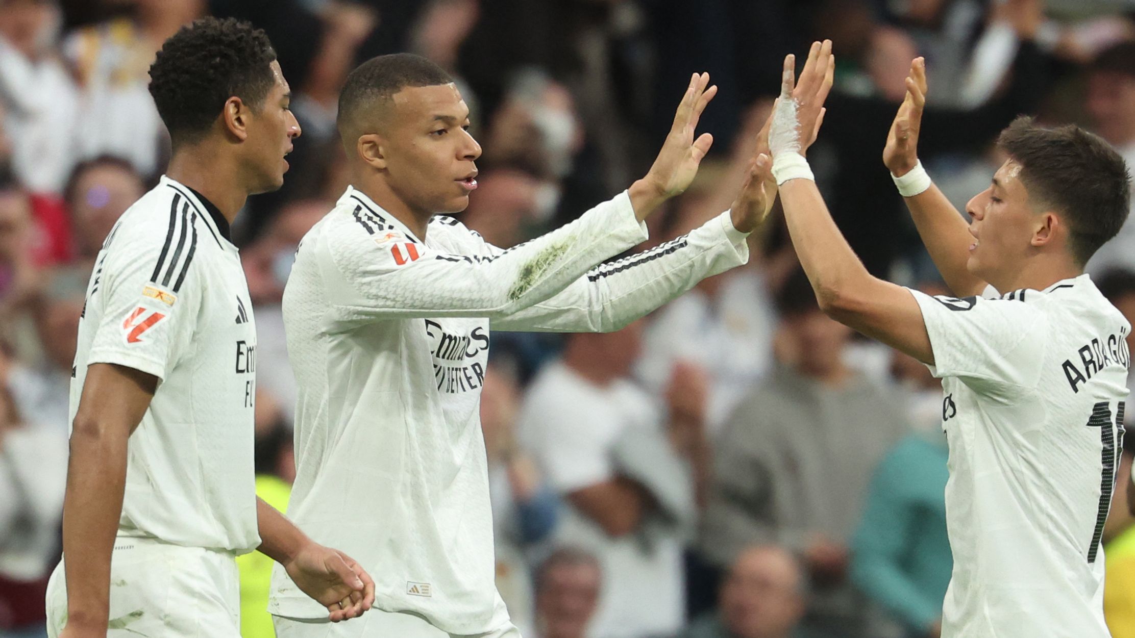 Arda Guler Kylian Mbappe Real Madrid v Celta Vigo May 2025