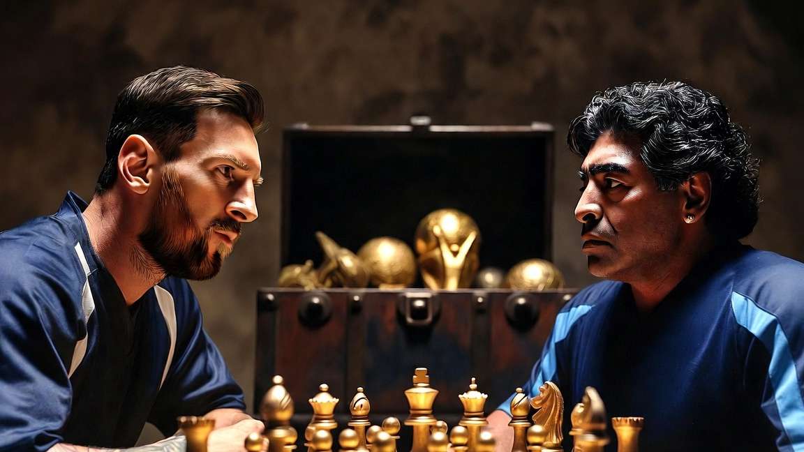 Maradona and Messi