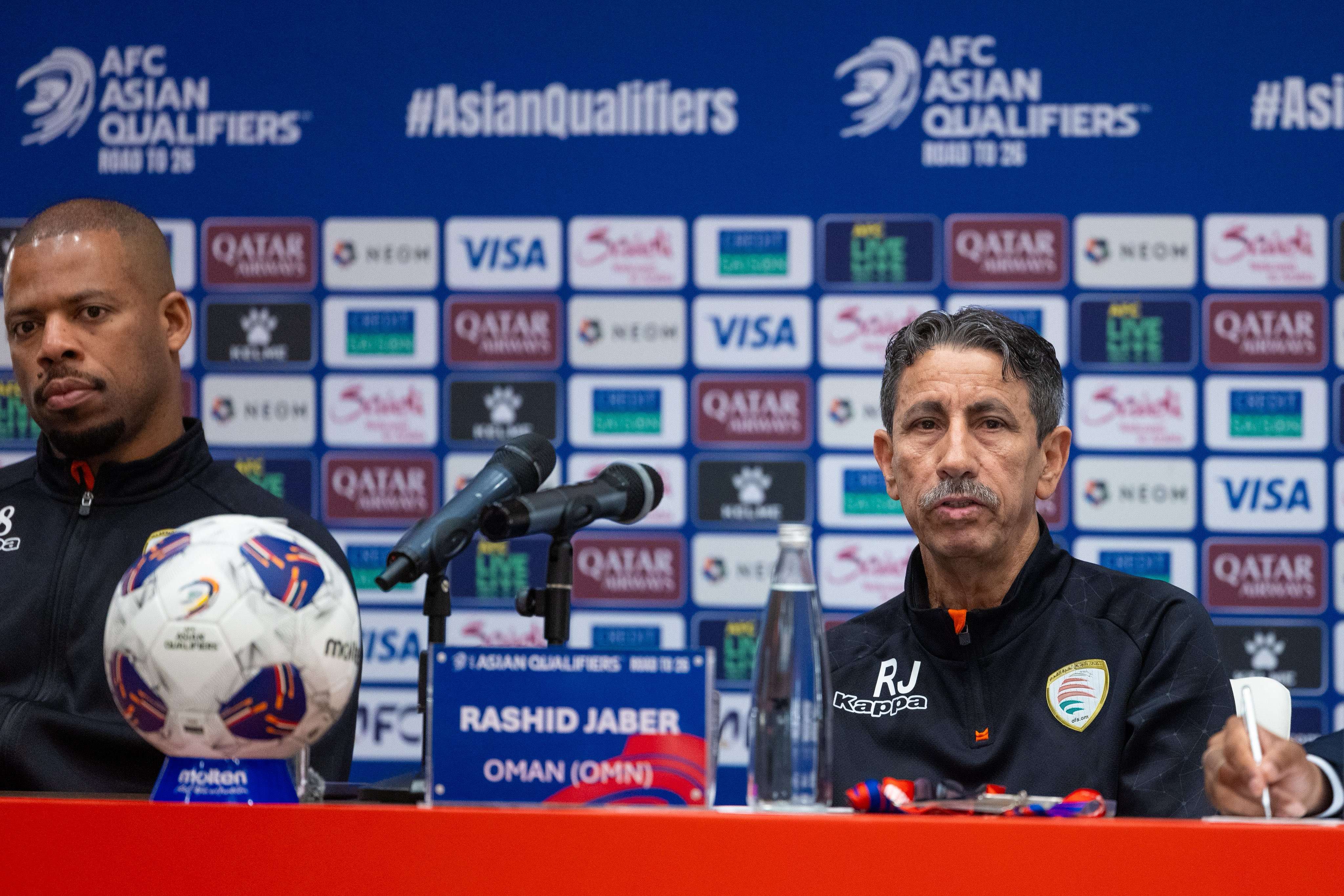 المؤتمر الصحفي للمدرب رشيد جابر المدير الفني لمنتخب عمان
