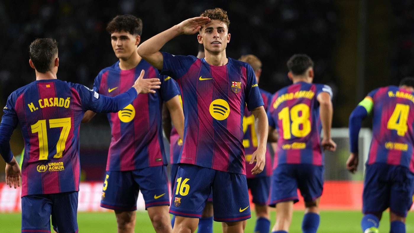 Barça goleó 6-1 a Olympiakos con hat-trick de Fermín López