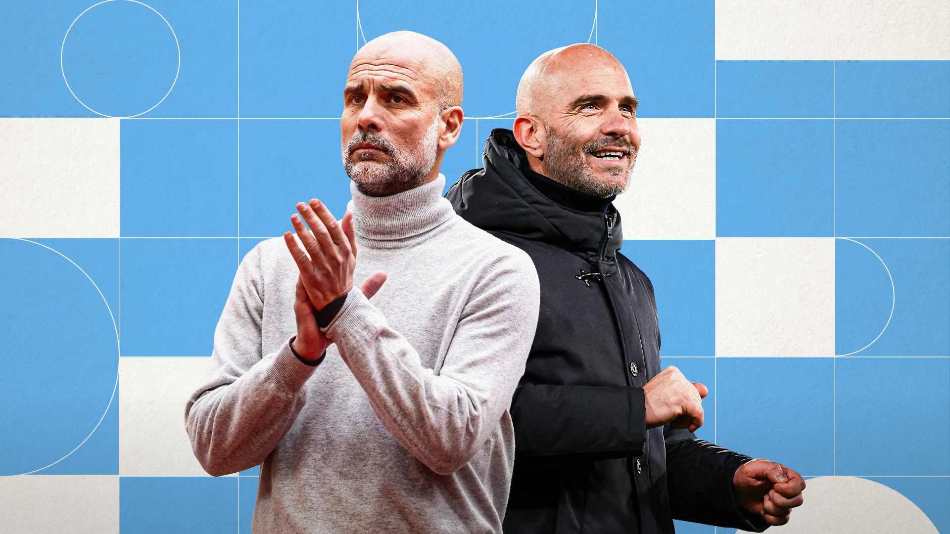 Pep Guardiola and Enzo Maresca