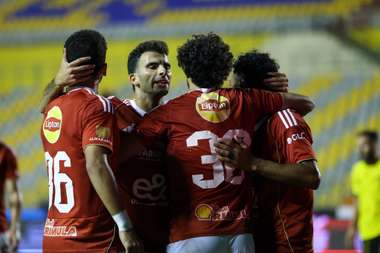 احتفال لاعبي الأهلي