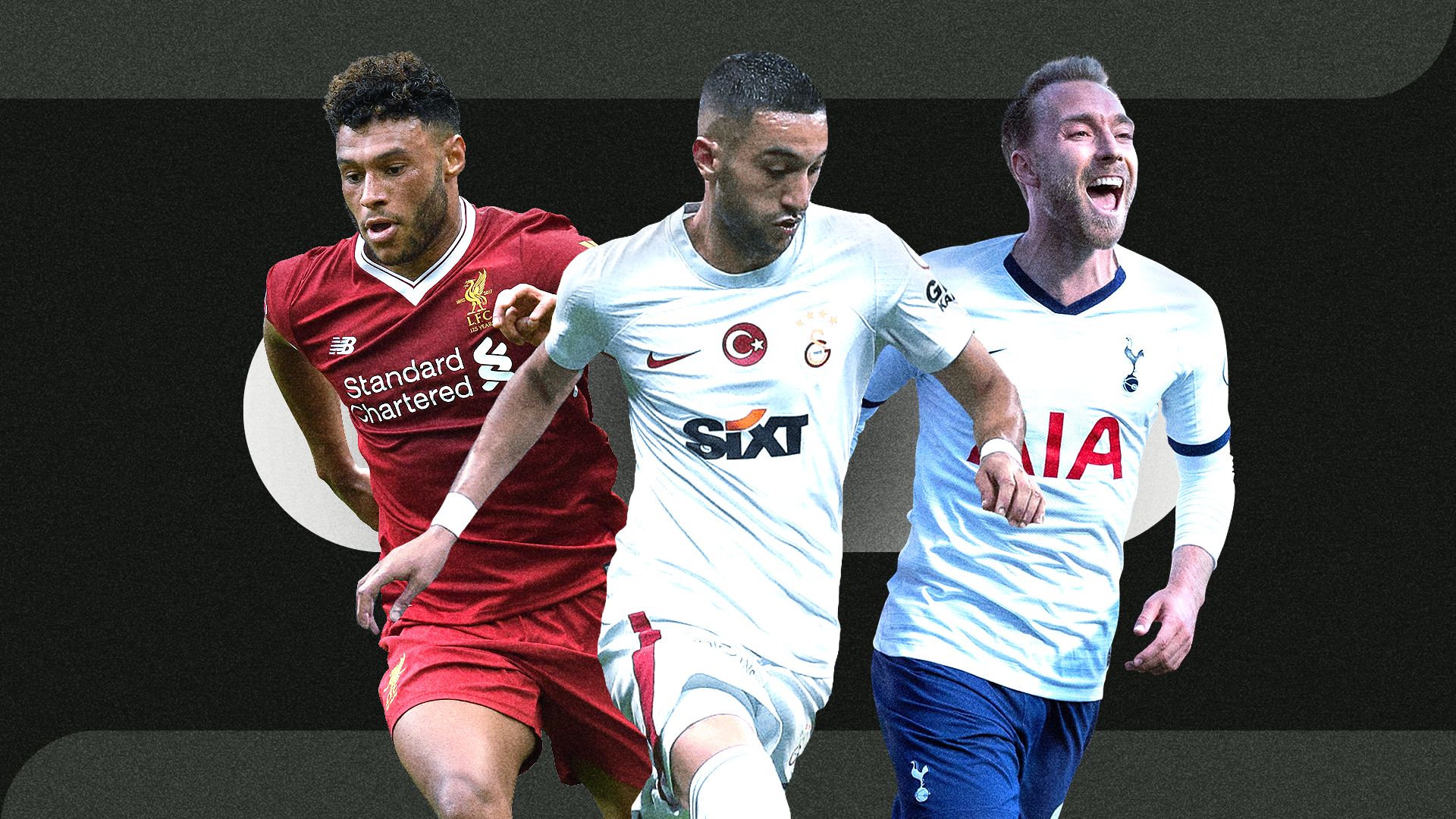 حكيم زياش - كريستيان إريكسن - تشامبرلين