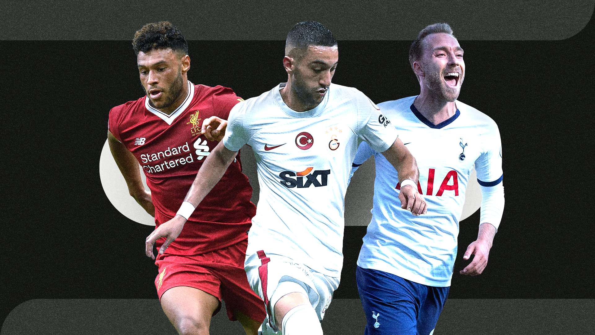 حكيم زياش - كريستيان إريكسن - تشامبرلين