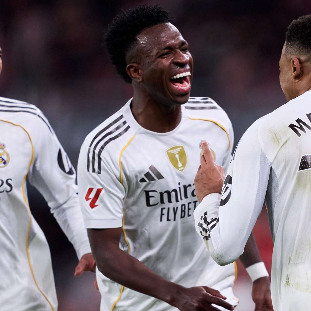 Jude Bellingham Vinicius Junior Kylian Mbappe Real Madrid 2025-26