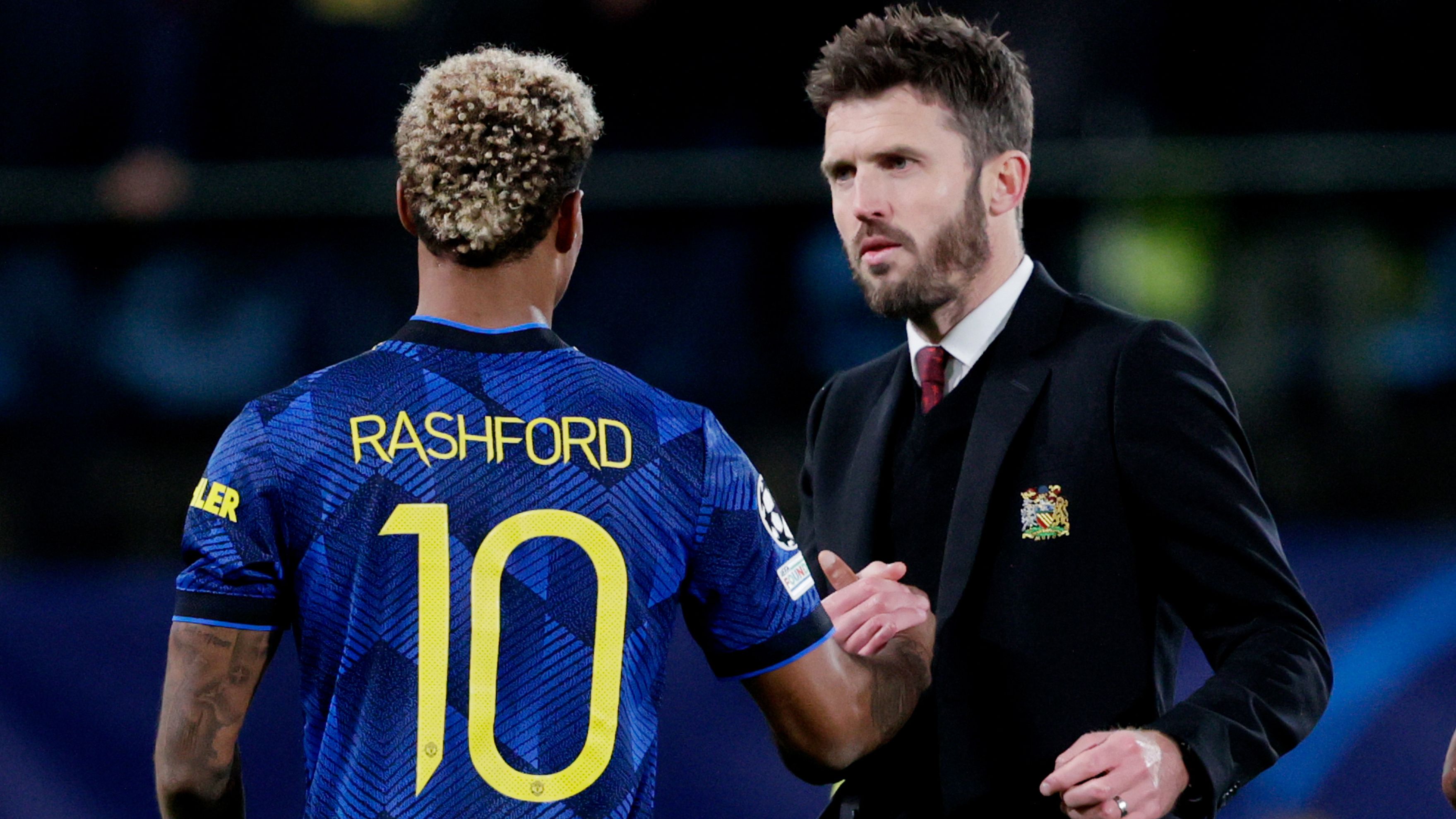 Michael Carrick Marcus Rashford Man Utd