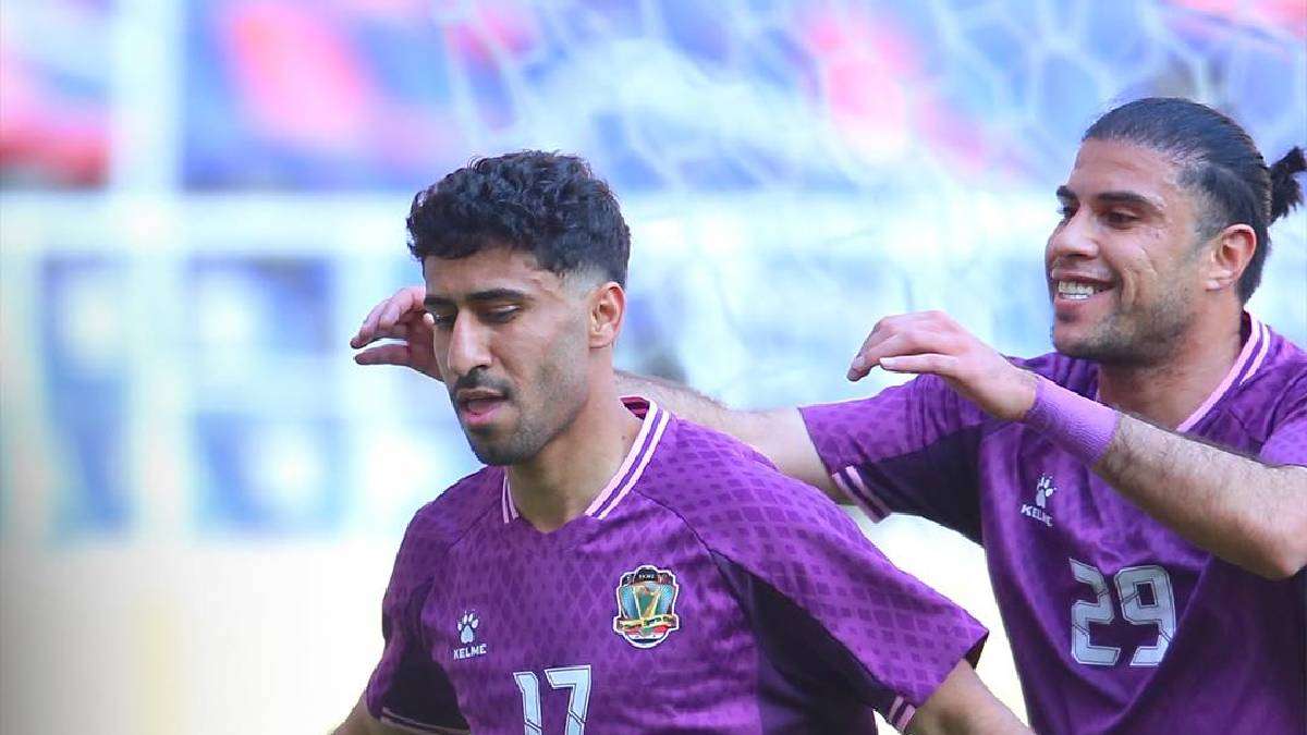 احتفال لاعبي الشرطة العراقي