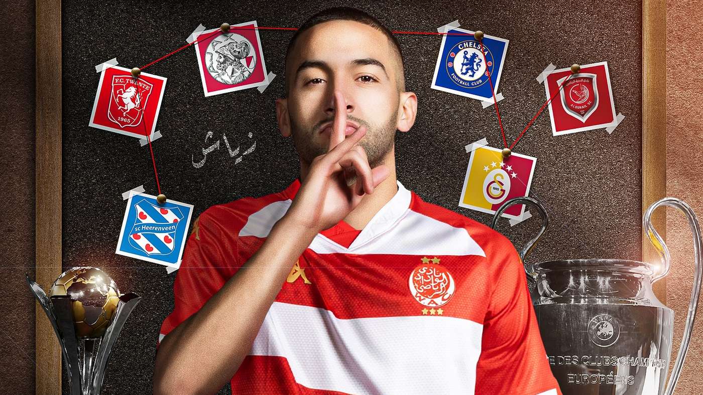 Hakim Ziyech in allenamento