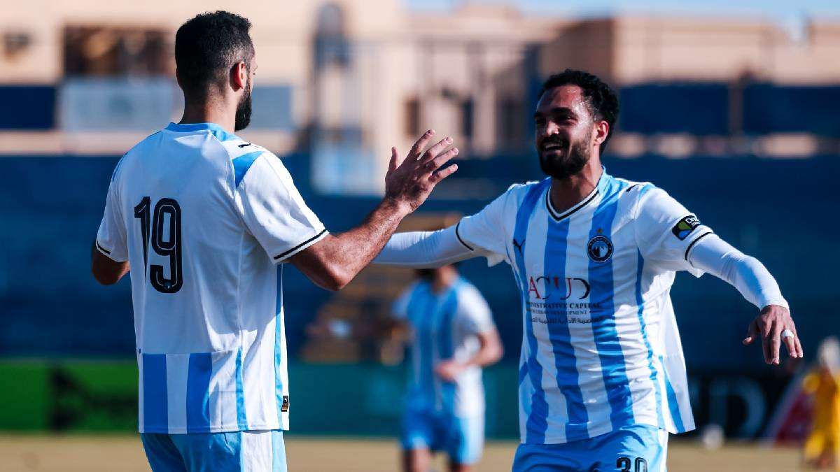 احتفال لاعبي بيراميدز