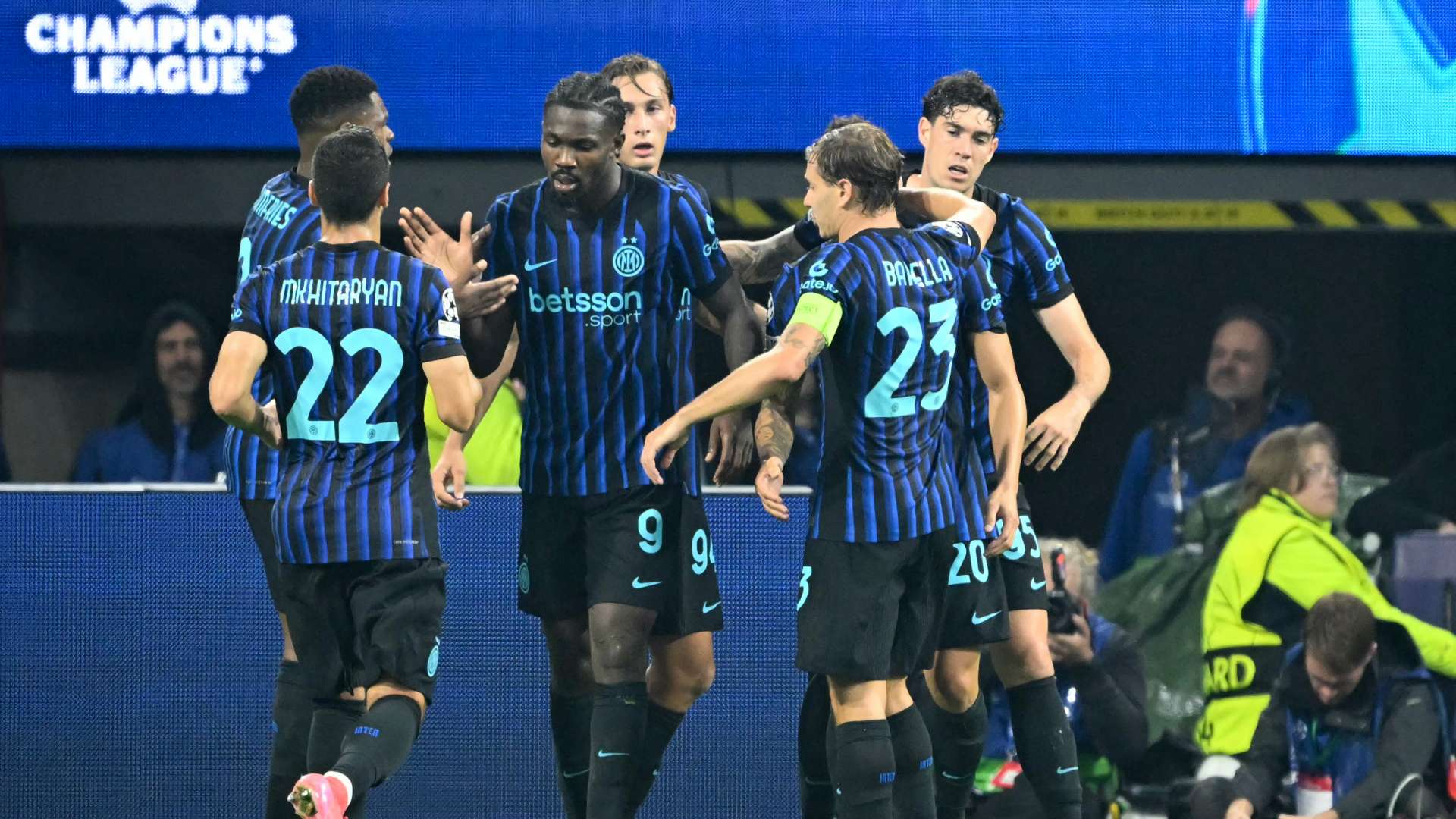 Thuram esultanza Ajax Inter Champions League 17 settembre 2025