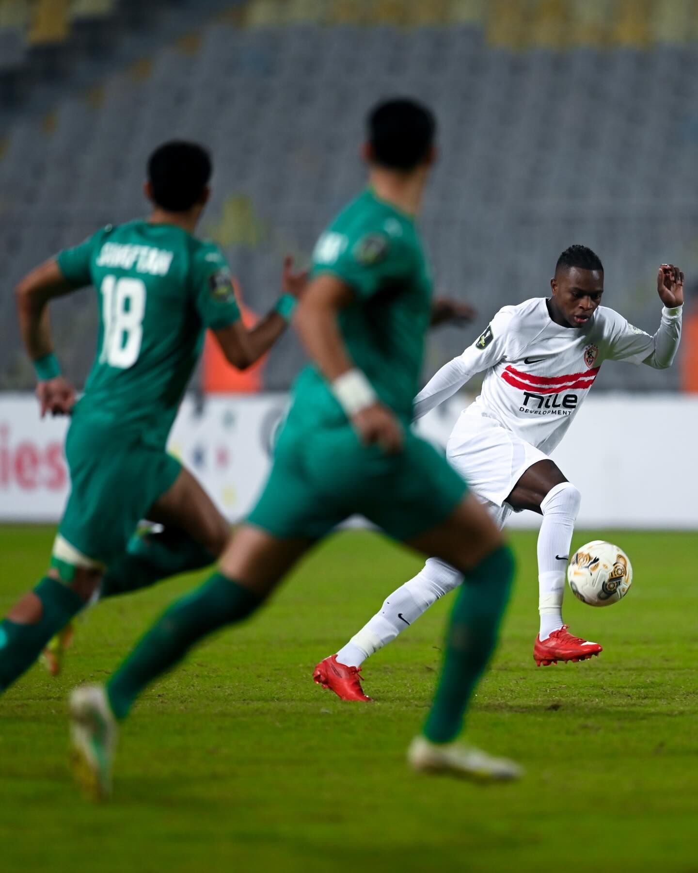 مباراة الزمالك والمصري في الكونفدرالية