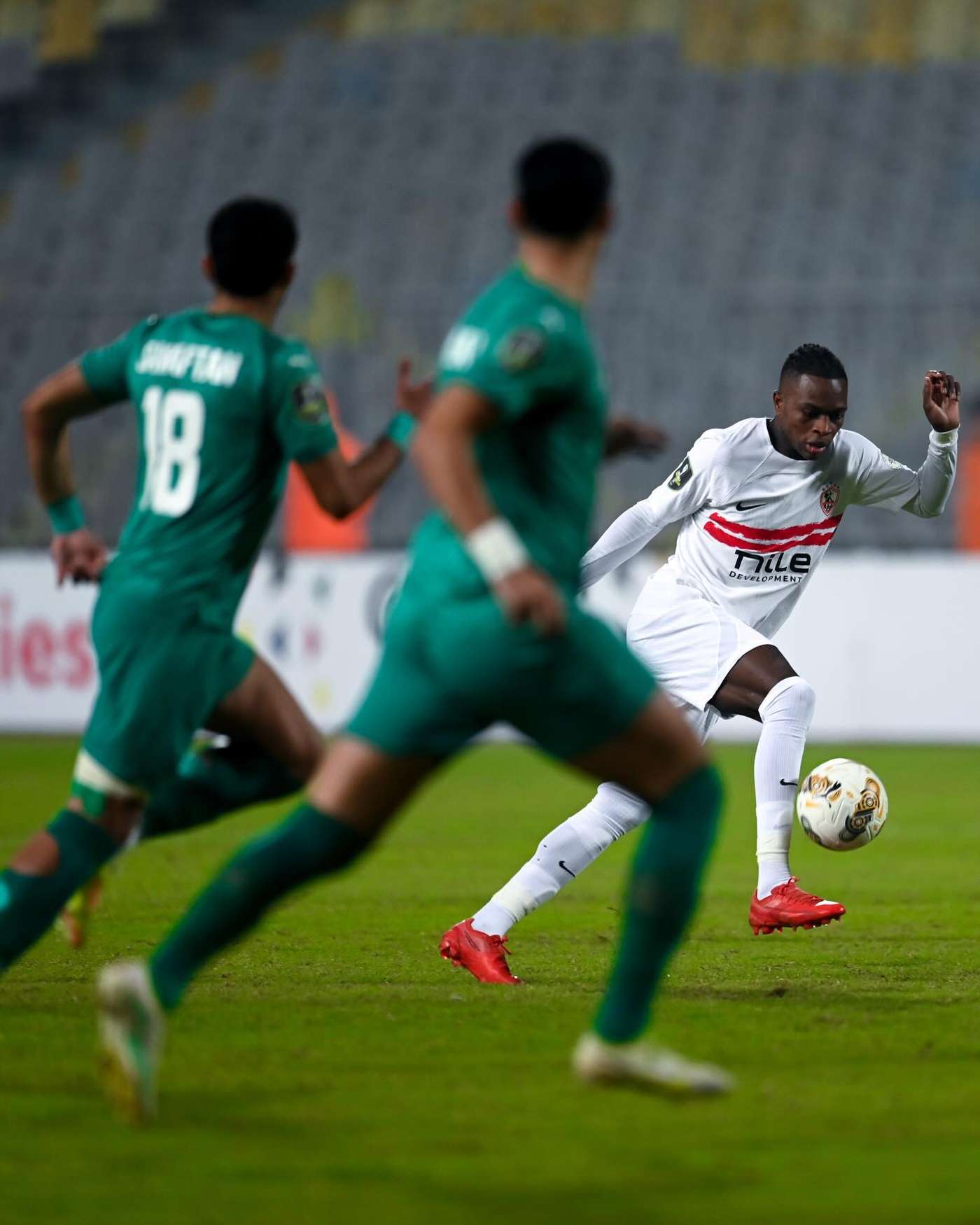 مباراة الزمالك والمصري في الكونفدرالية
