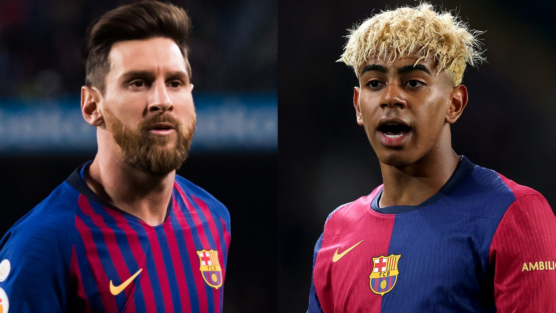 Lamine Yamal Lionel Messi Barcelona