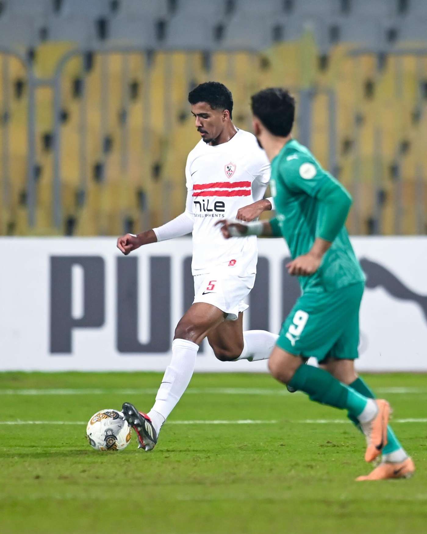 مباراة الزمالك والمصري في الكونفدرالية