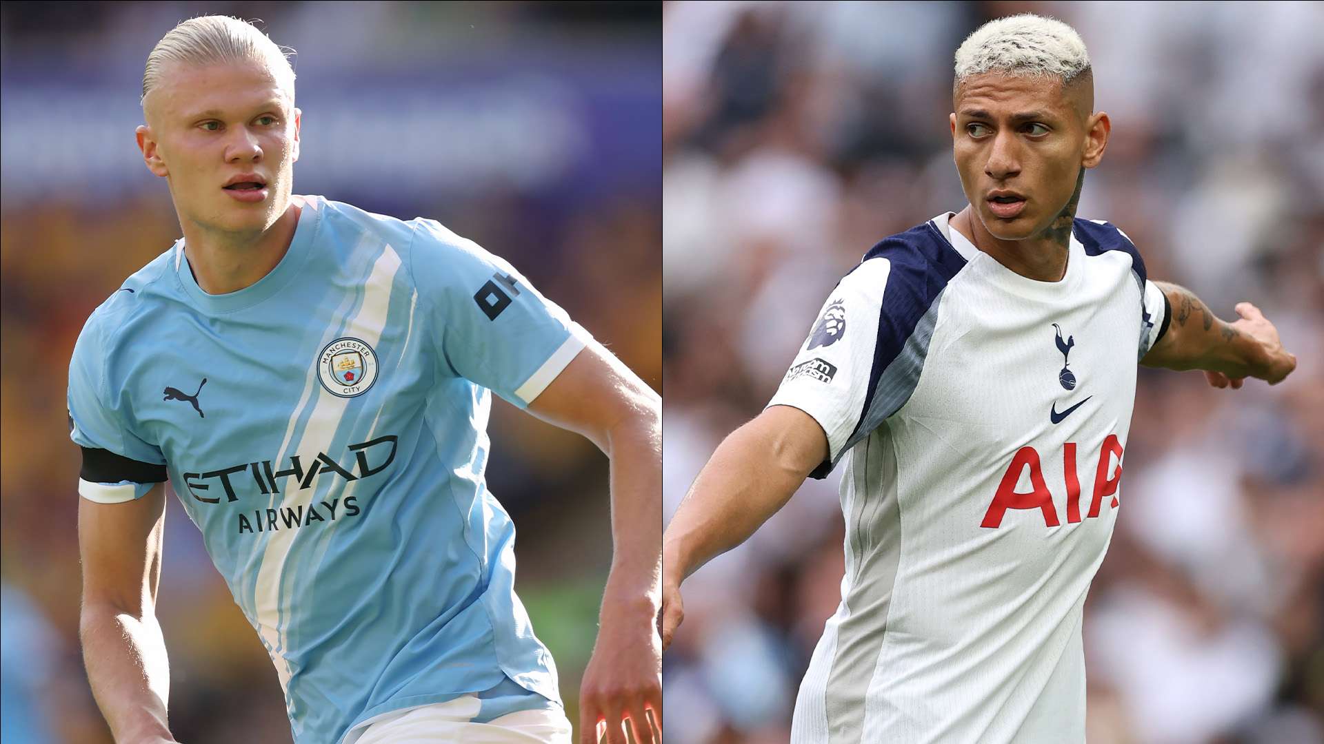 Erling Haland Man City Richarlison Tottenham