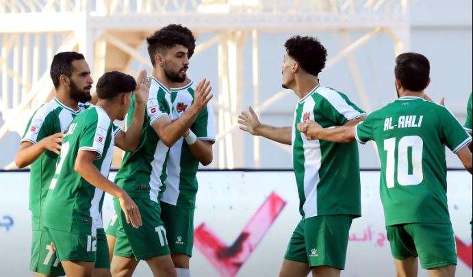 احتفال لاعبي الأهلي الأردني