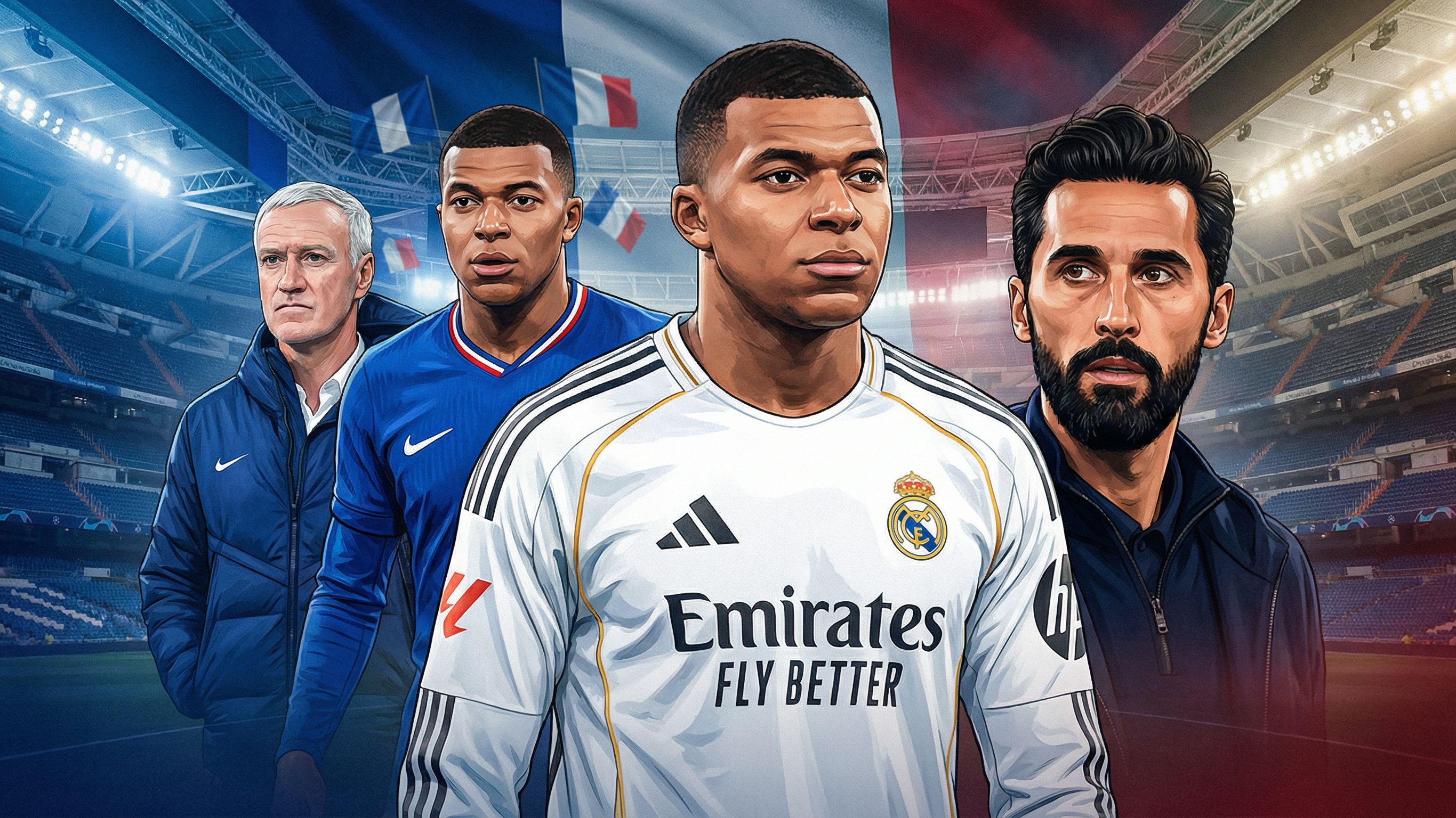 Kylian Mbappe Real Madrid France GFX