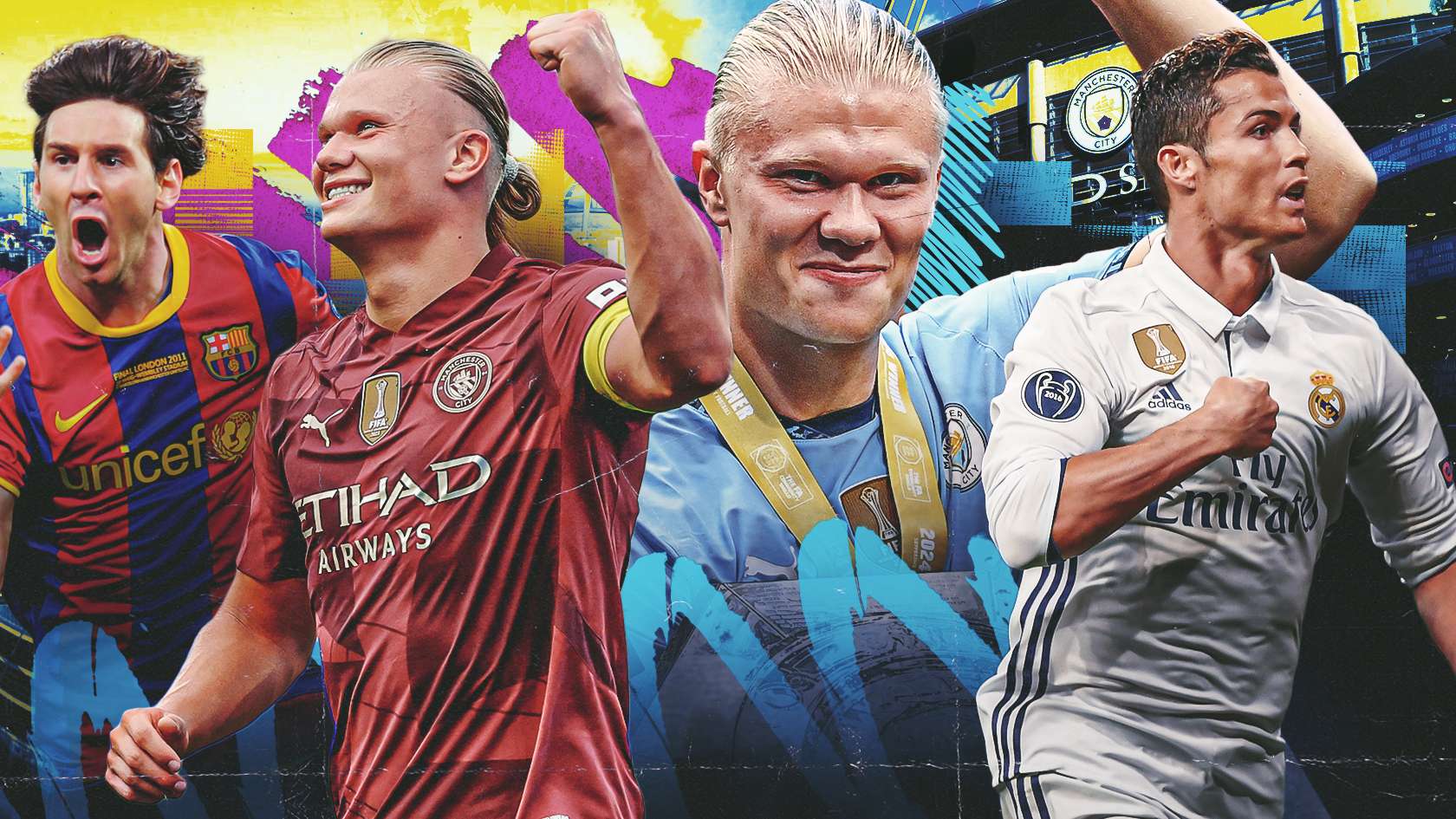 Haaland Messi Ronaldo