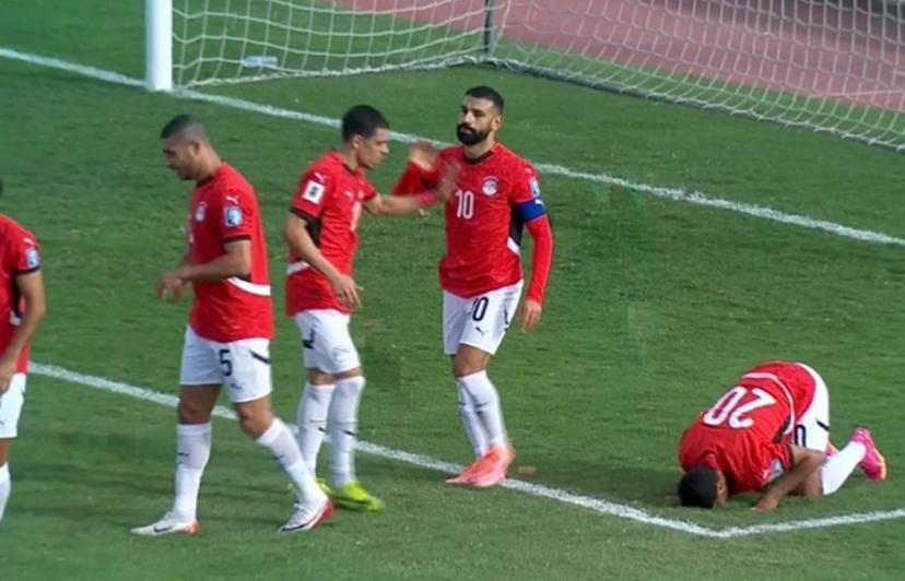 احتفال محمد صلاح بهدفه في كأس العالم