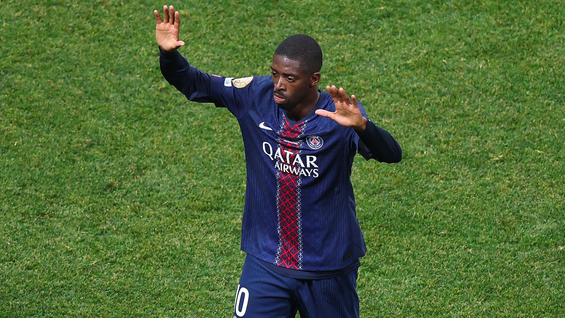 Dembele PSG, esultanza vs Bayern