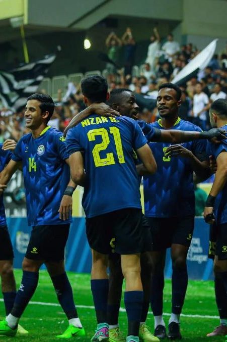 احتفال لاعبي الزوراء
